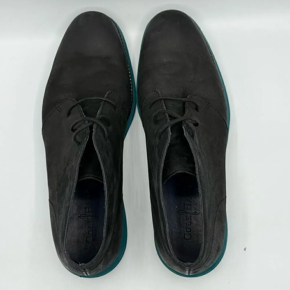 Cole Haan Lunargrand Chukka Boots Black Suede Booties - Men’s US 11
